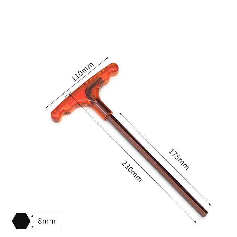 T Handle Allen Keys Metric (Set + 2mm 2.5mm 3mm 4mm 5mm 6mm 8mm 10mm)