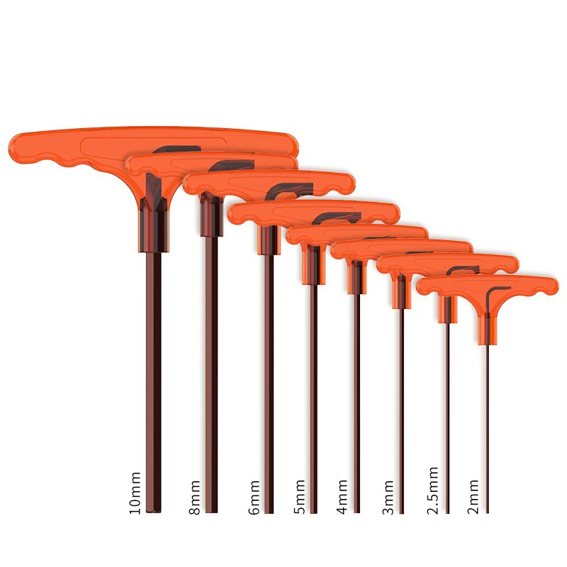 T Handle Allen Keys Metric (Set + 2mm 2.5mm 3mm 4mm 5mm 6mm 8mm 10mm)