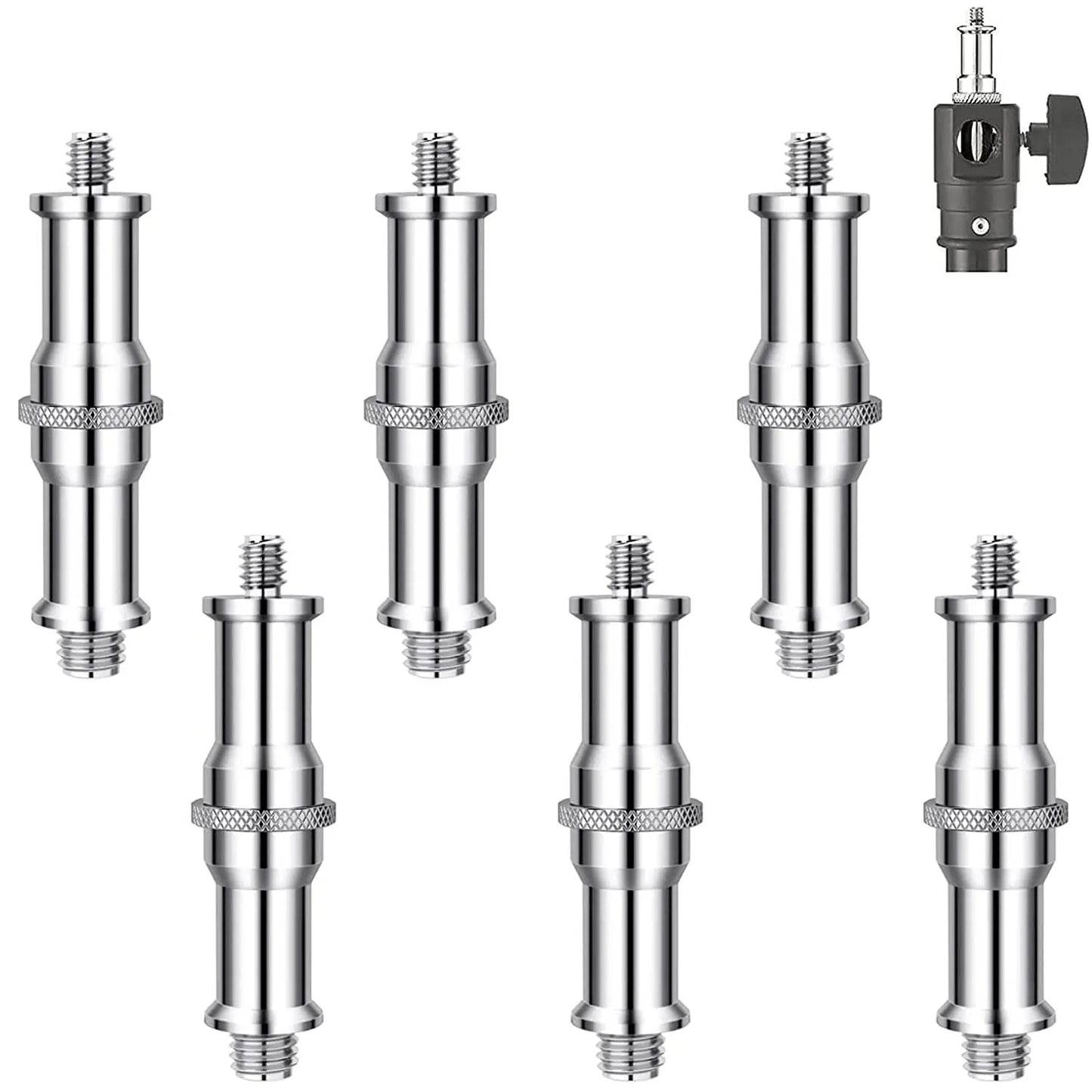 Lighting Stand Spigot Adapter 1/4" and 3/8" Screw