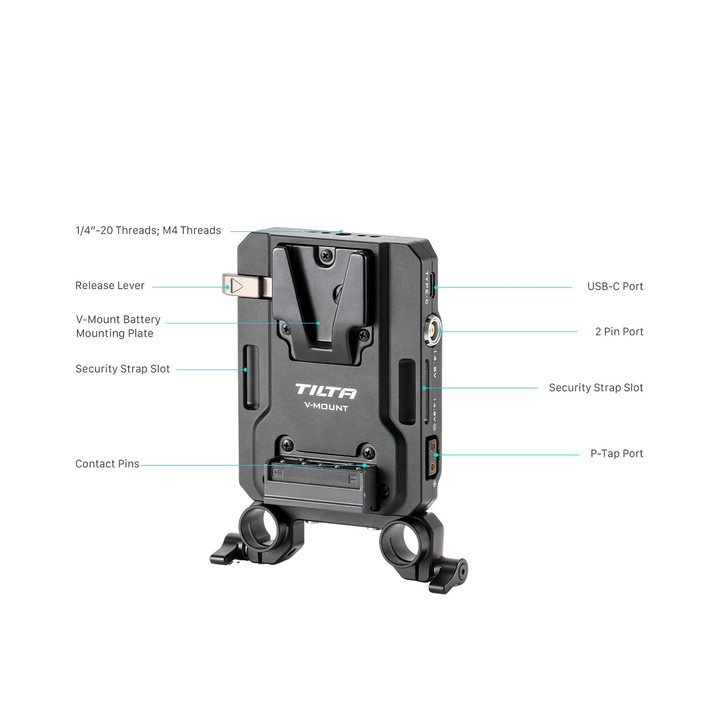 TILTA Rod Clamp On V Mount Battery Plate