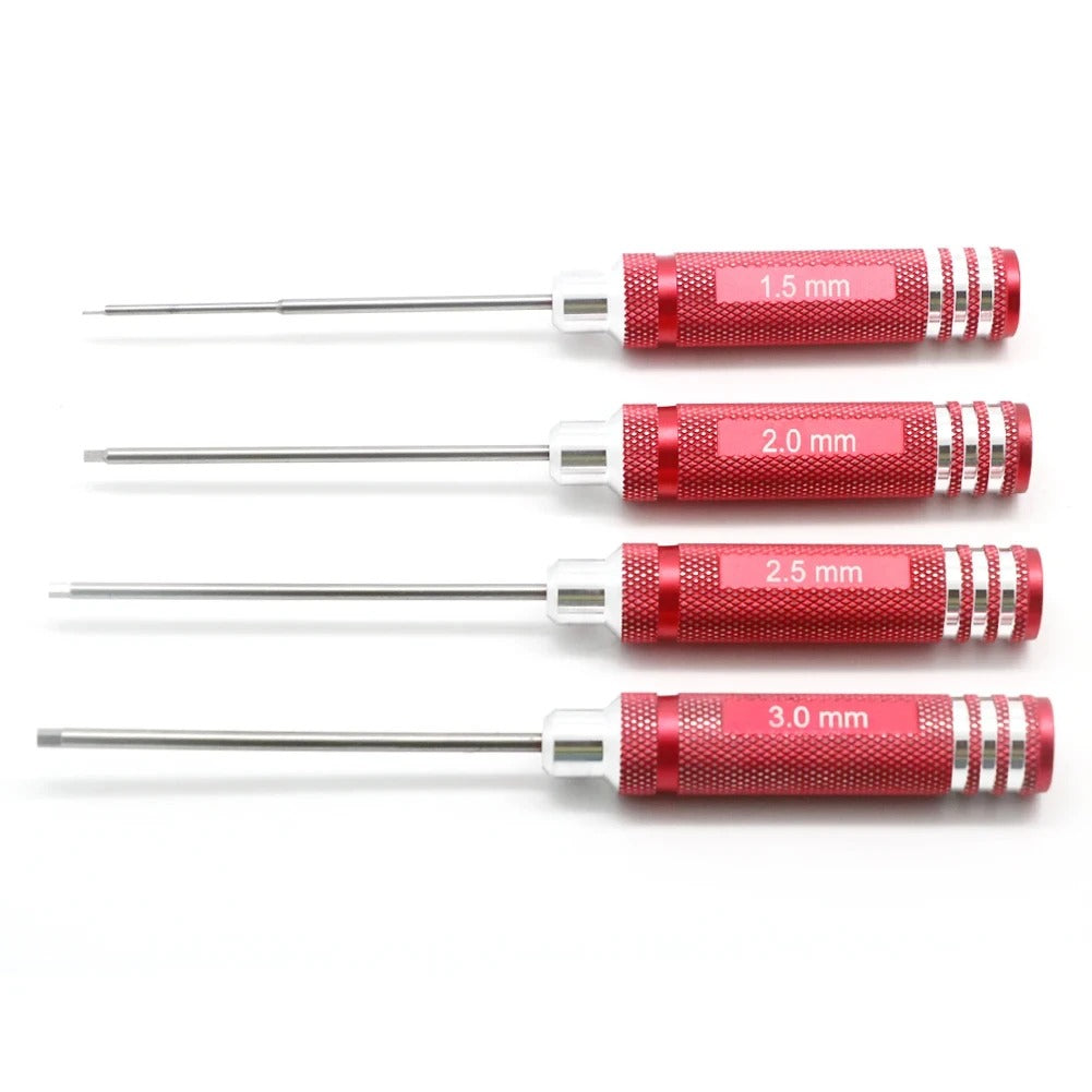 Hex Screw Driver Set (1.5mm, 2.0mm, 2.5mm, 3.0mm)
