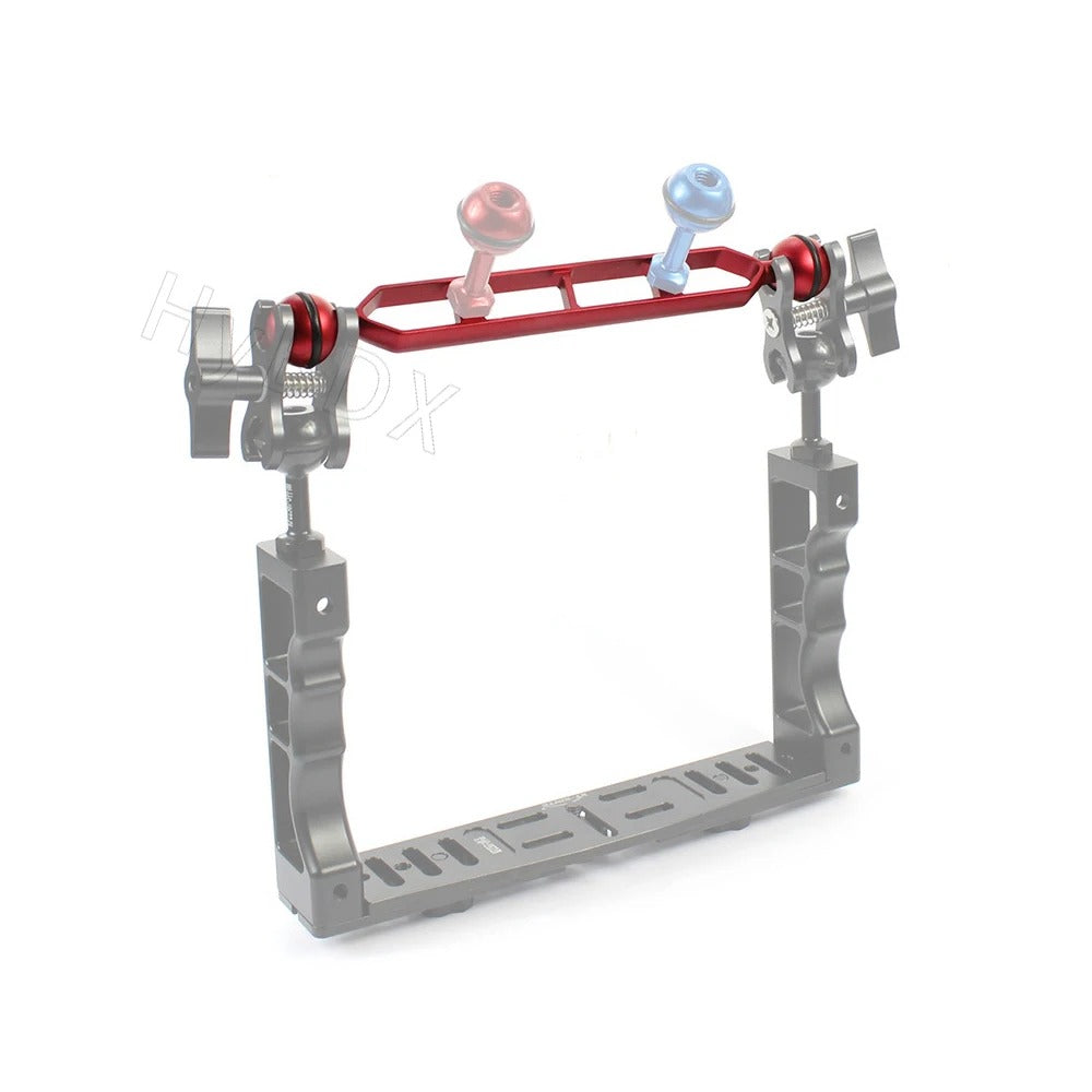 1" Dual Ball Head Arm w/ 1/4" holes - 5"/7"/9"/11" Sizes