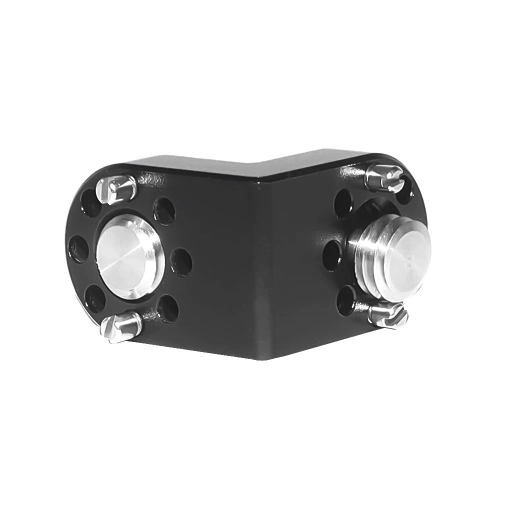 Right angle bracket with 1/4" and 3/8" Screws
