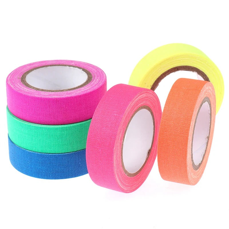 6 Rolls x 1/2" Coloured Cloth Tape