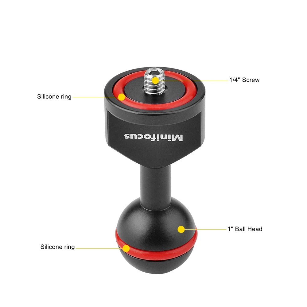 1 inch Ball Head with 1/4"