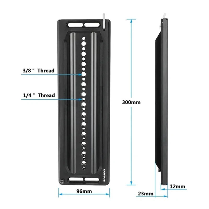 CAMVATE Bottom Dovetail Plate 8" /18"/12" Quick Release Baseplate ARRI compatible