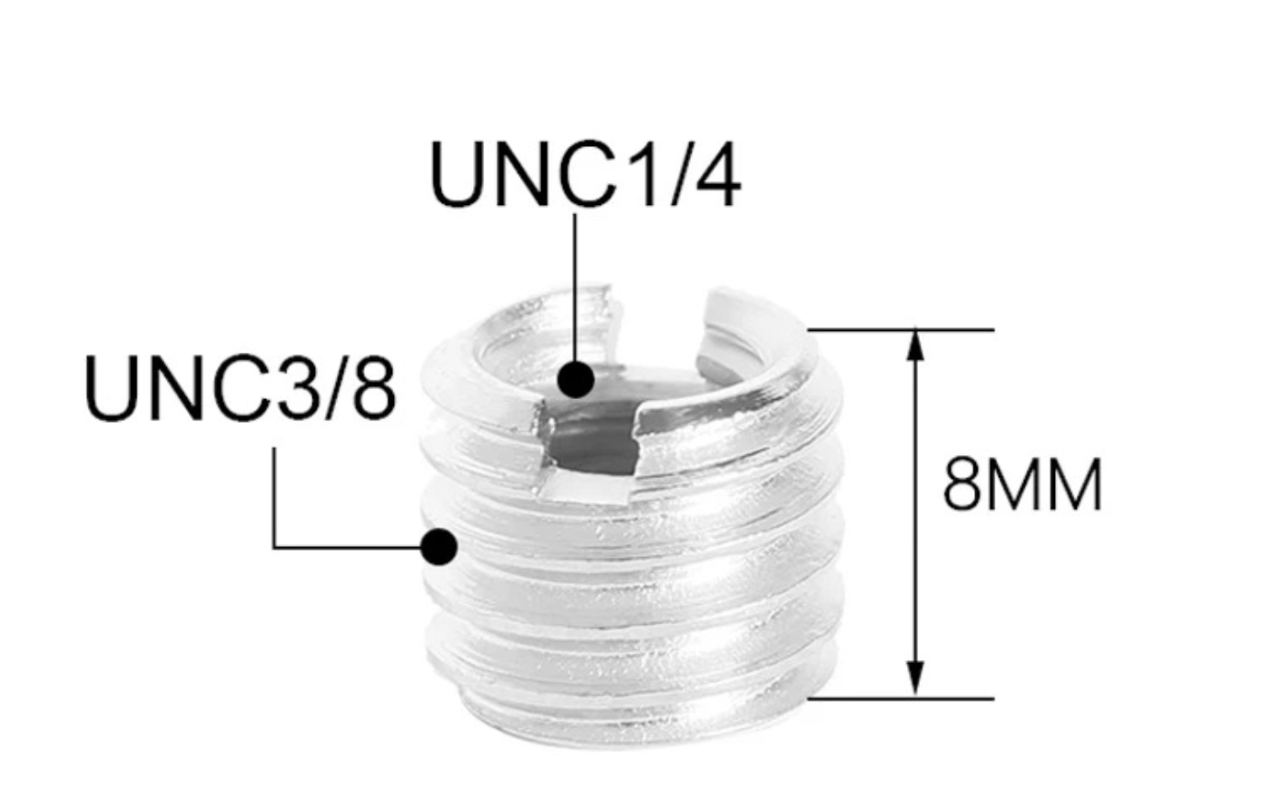 1/4 to 3/8" Thread Adapter